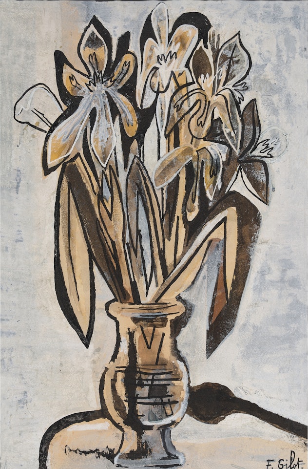 The Blue Flowers or Bouquet de Lys by Françoise Gilot