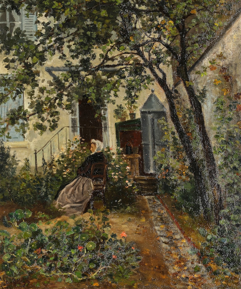 La Mère de l"artiste dans le Jardin à Montrouge by Maximilien Luce