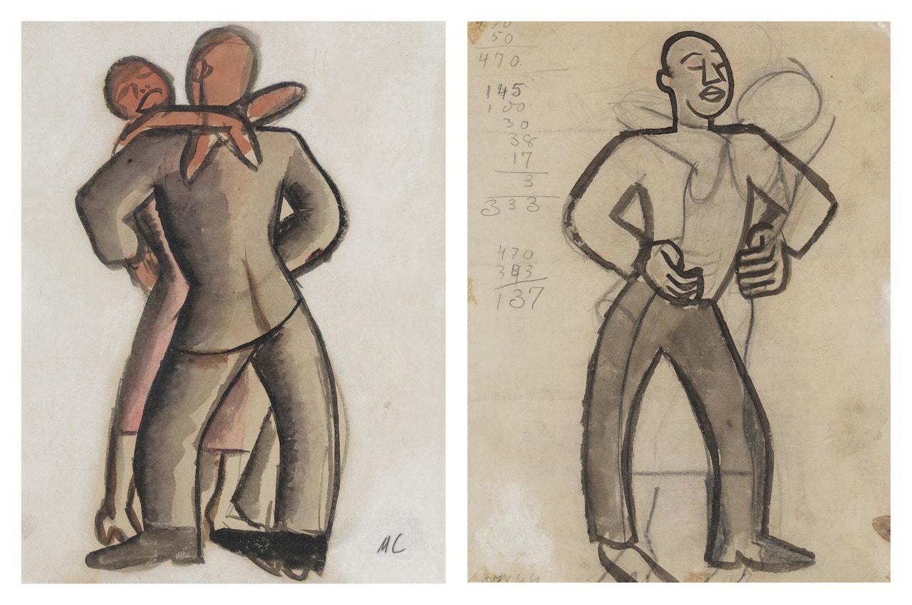 Dancing Couple [A Double-Sided Work] by Miguel Covarrubias