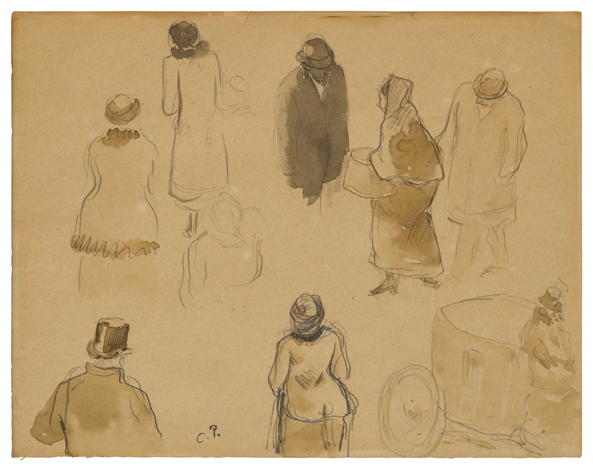 Groupe de personnes by Camille Pissarro
