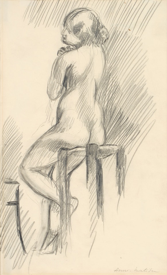 Nu assis sur un tabouret by Henri Matisse