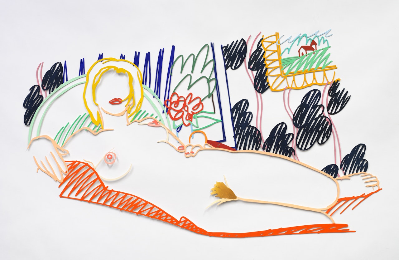 Nude with Floral Wall (Small) (Color) by Tom Wesselmann