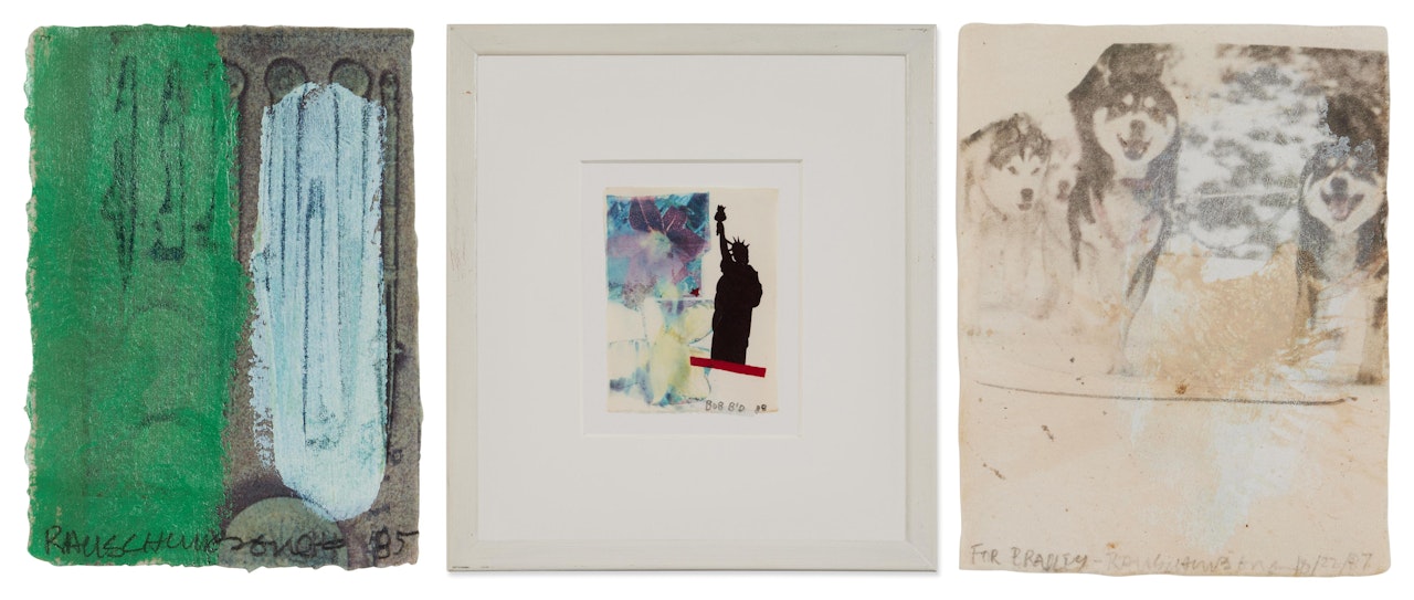 i. Birthday Drawing 14 ii. Untitled iii. Untitled by Robert Rauschenberg