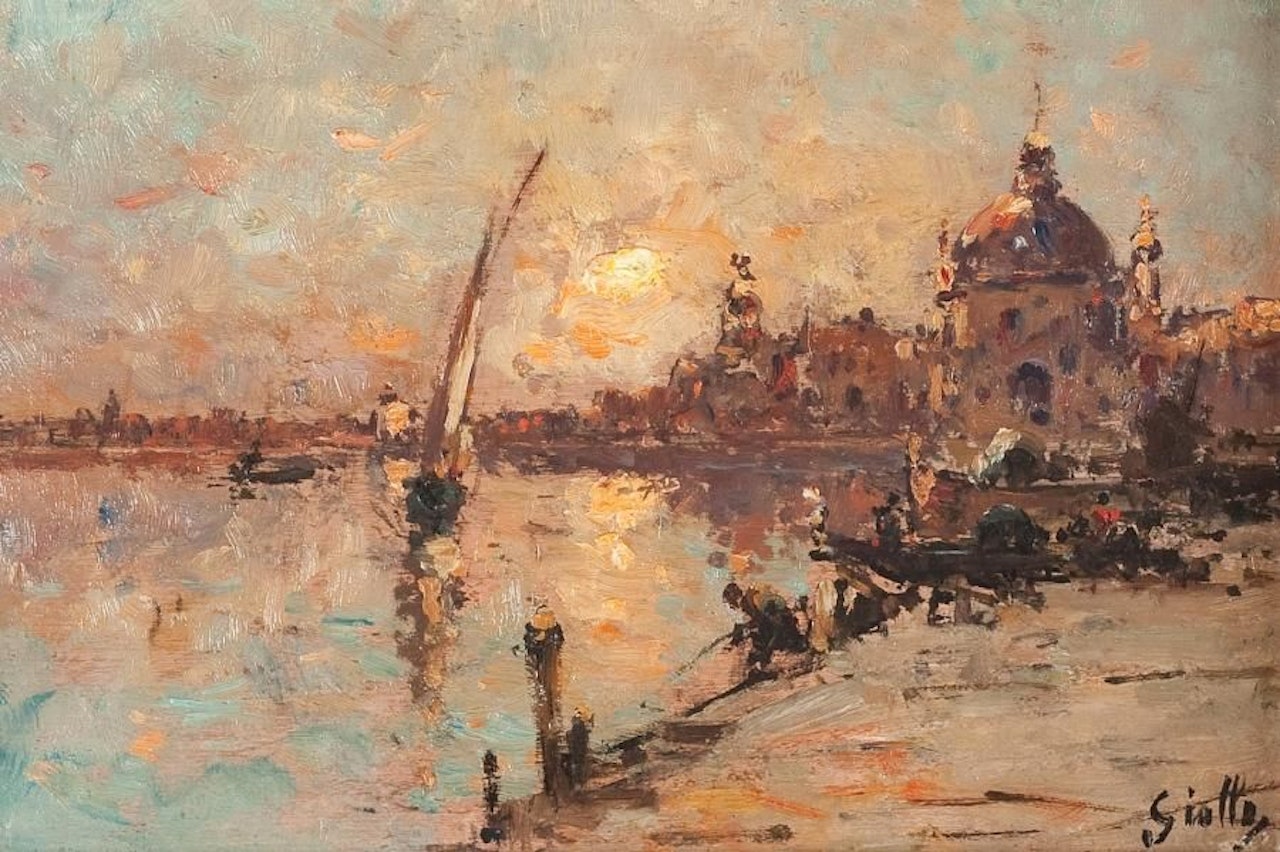 Sun setting over Venice by Italian School