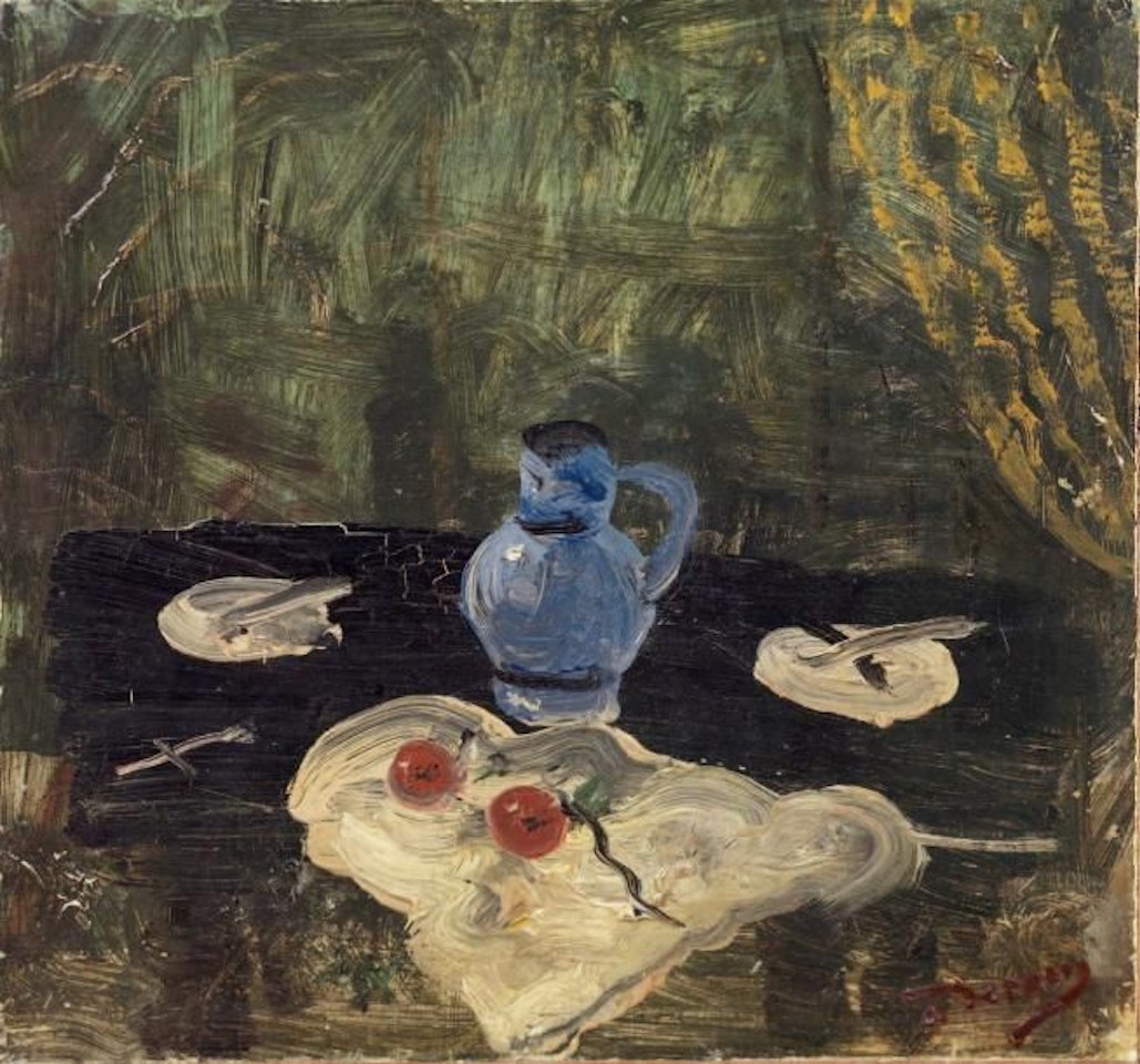 Pitcher, plates and fruits by Andre Derain