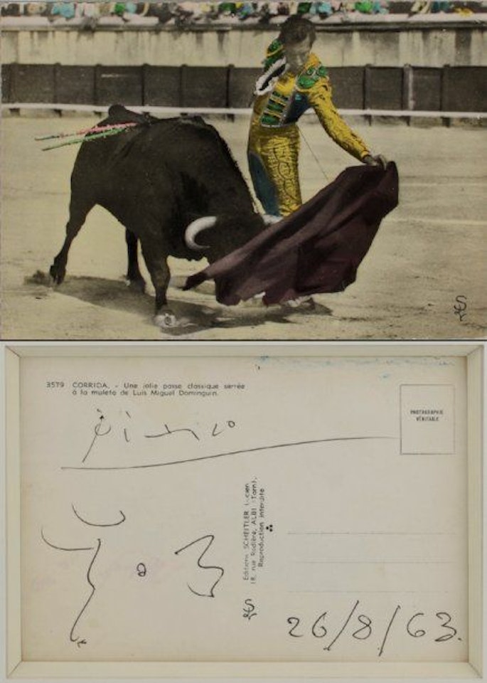 Sketch of a felt-tip profile by Pablo Picasso