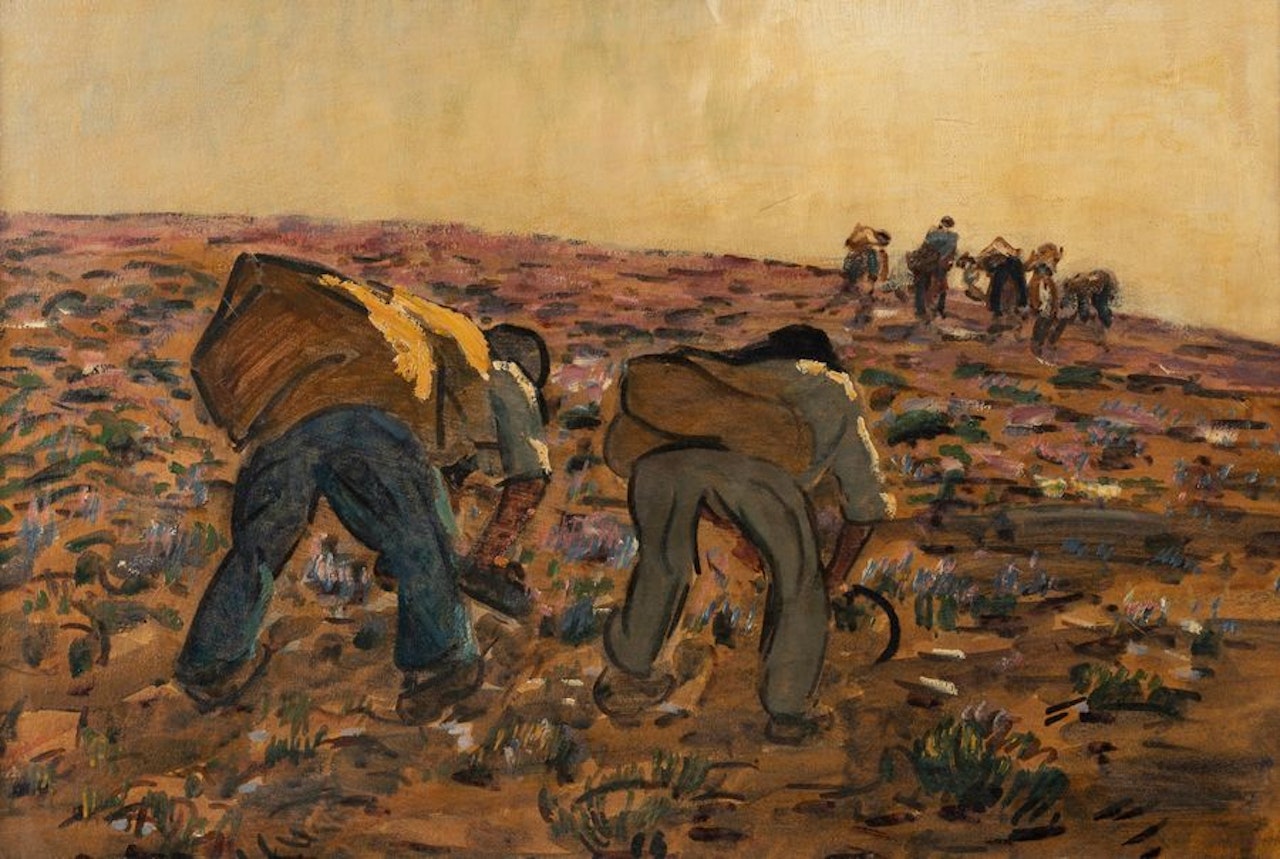 Lavender collectors in Villes-sur-Auzon, Vaucluse by René Seyssaud