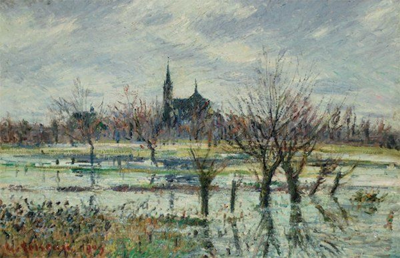 Flood near Nantes in Rezé by Gustave Loiseau