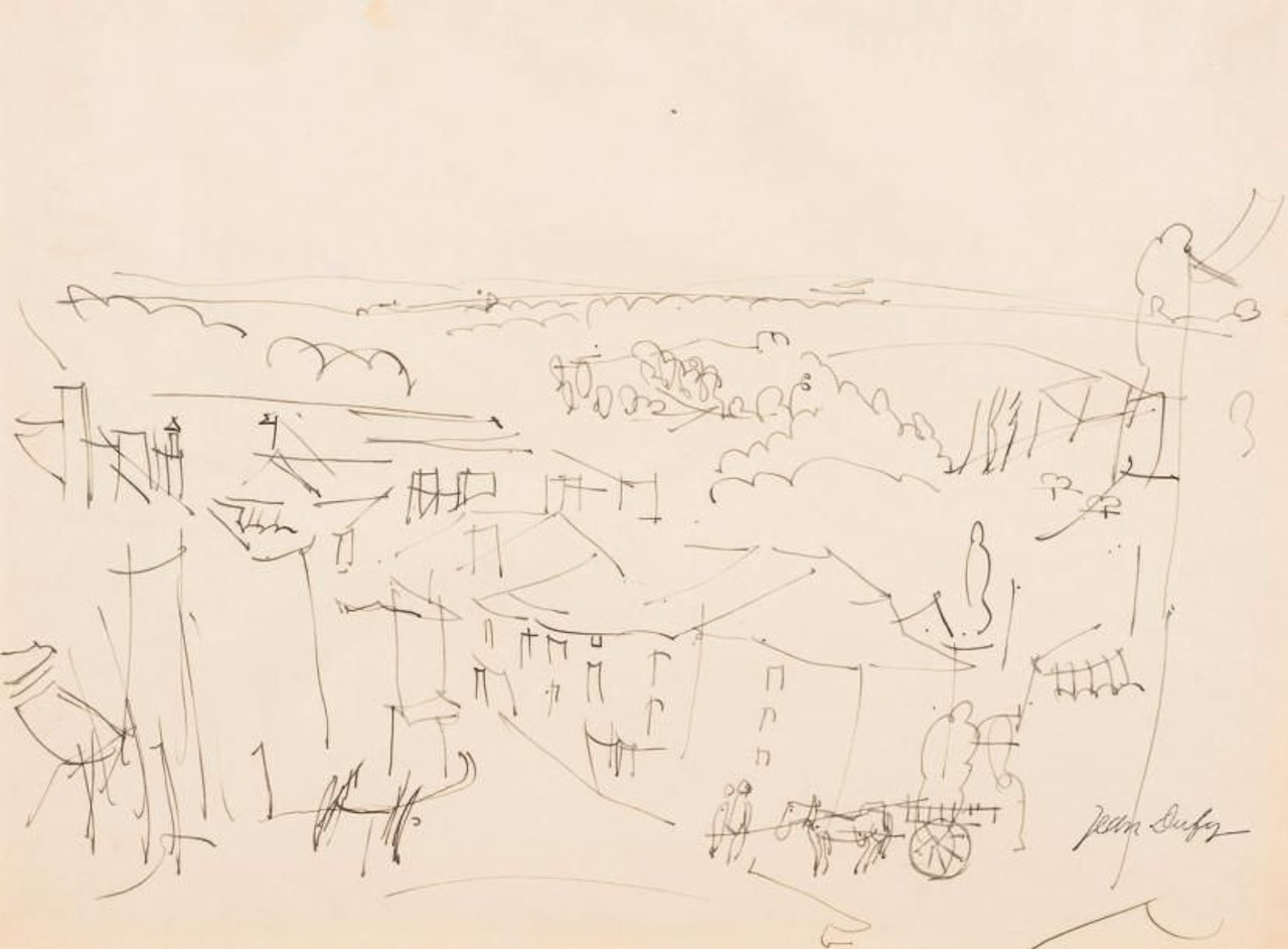 Village view by Jean Dufy
