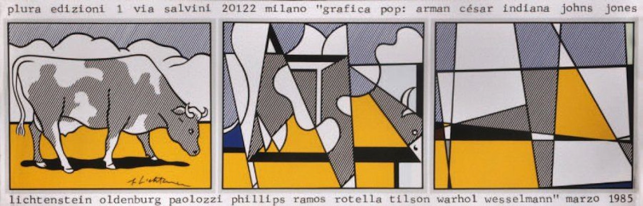 Cow going abstract by Roy Lichtenstein