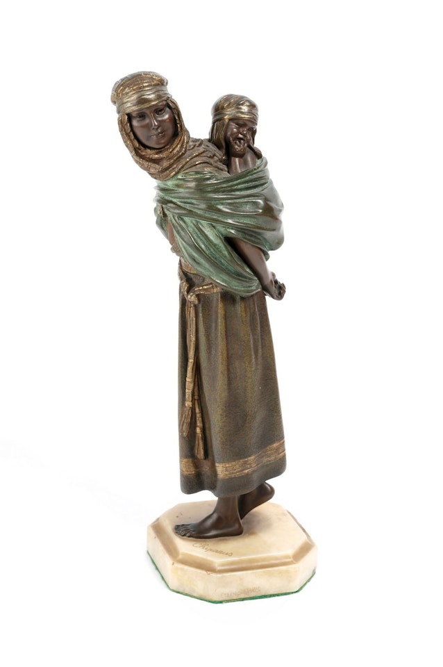 Berber woman and her child by Demetre Chiparus