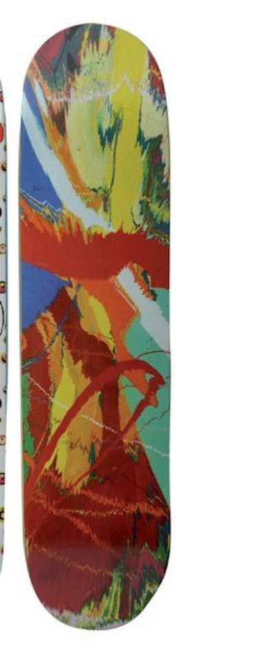 Screen-printed skateboard deck by Damien Hirst