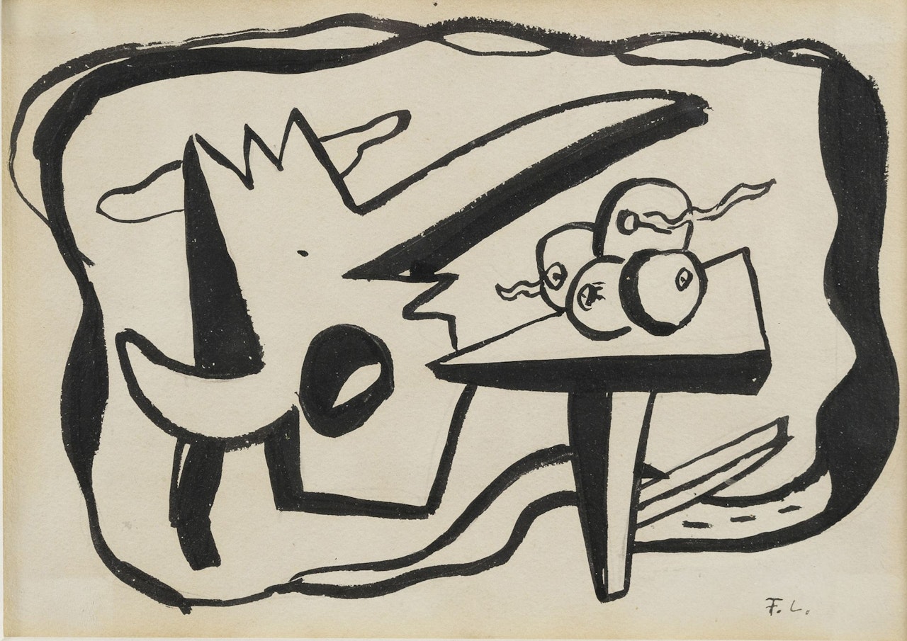 Apple composition by Fernand Leger