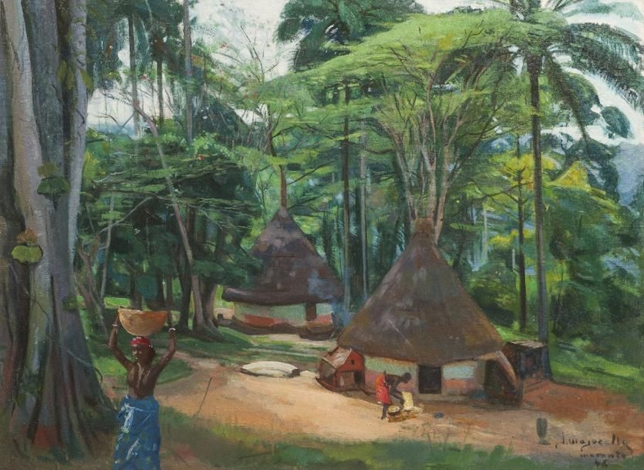 “Village in Macenta” by Jacques Majorelle