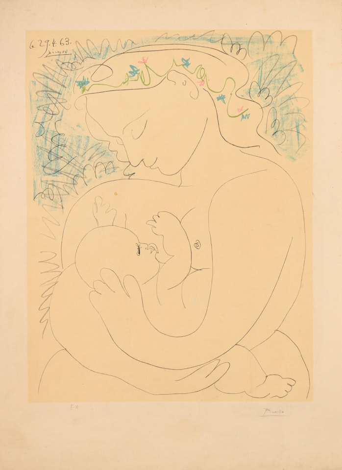Breastfeeding mother by Pablo Picasso
