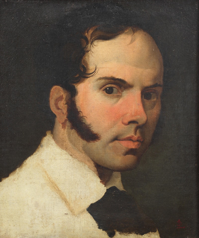 Study of a man, unfinished by French School