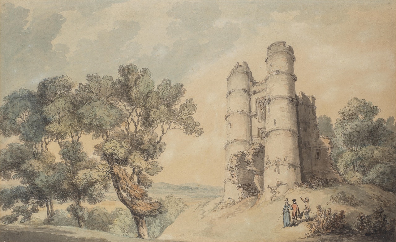 Donnington Castle, Berkshire by Thomas Rowlandson
