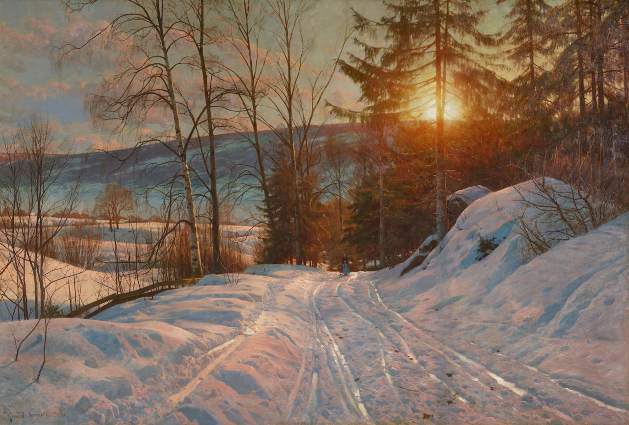 Winter Sunset by Peder Mork Monsted