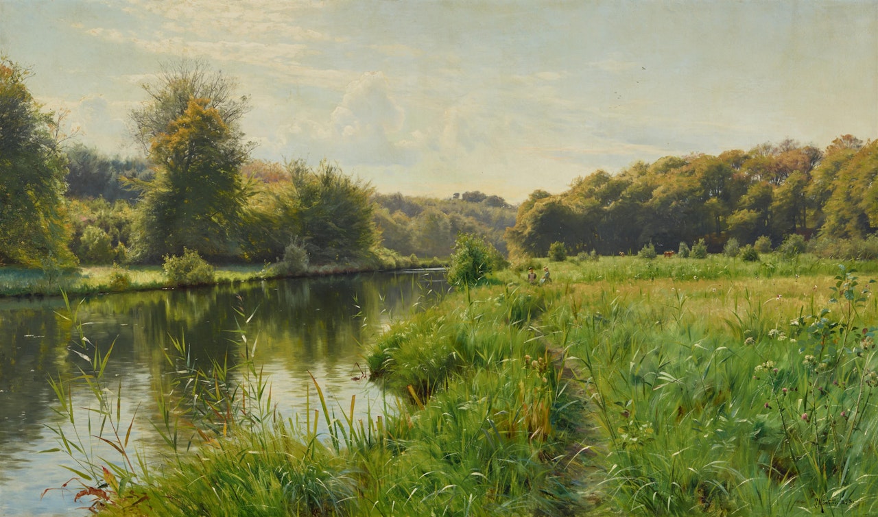 Summer by a River by Peder Mork Monsted