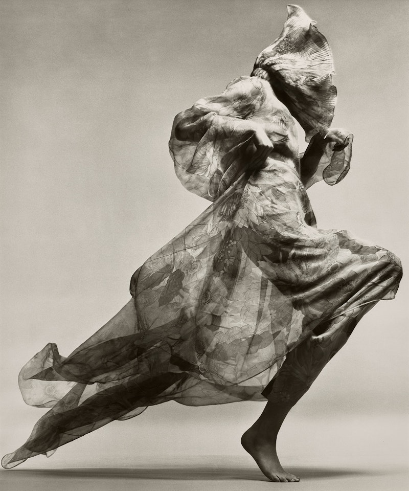 Jean Shrimpton, Evening Dress by Cardin, Paris studio, January, 1970 by Richard Avedon