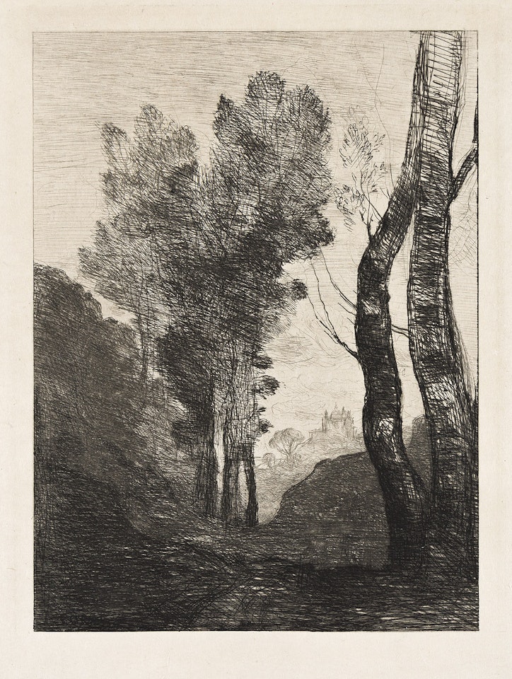 Environs de Rome . by Jean Baptiste Camille Corot