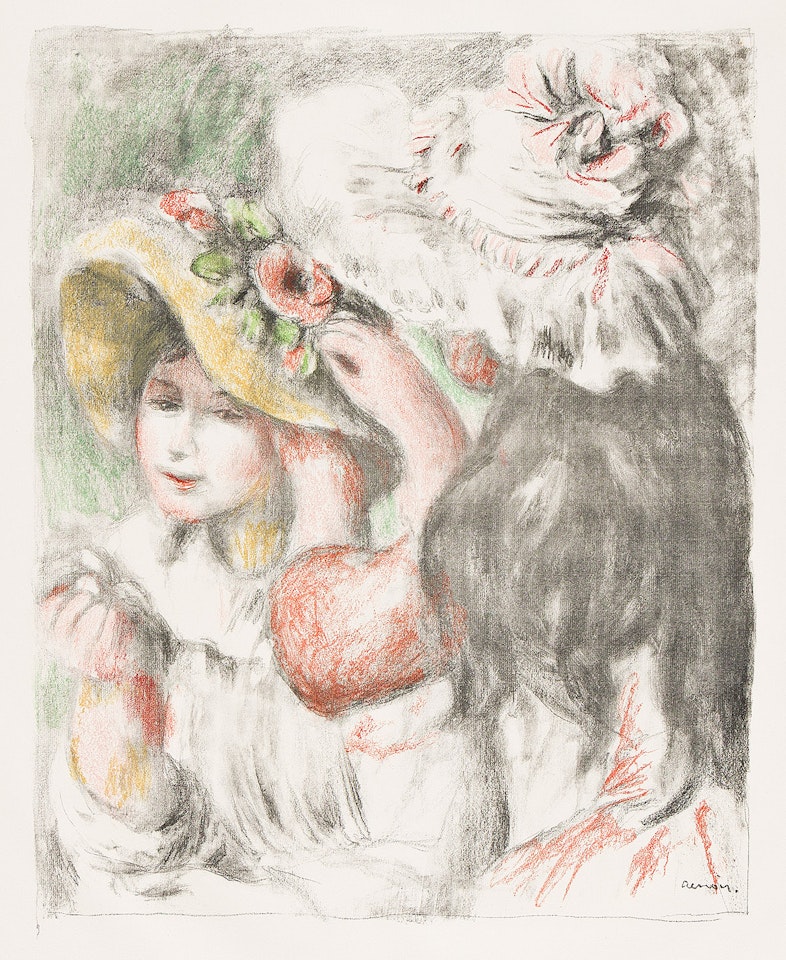 Le Chapeau Épinglé (2e planche). by Pierre-Auguste Renoir