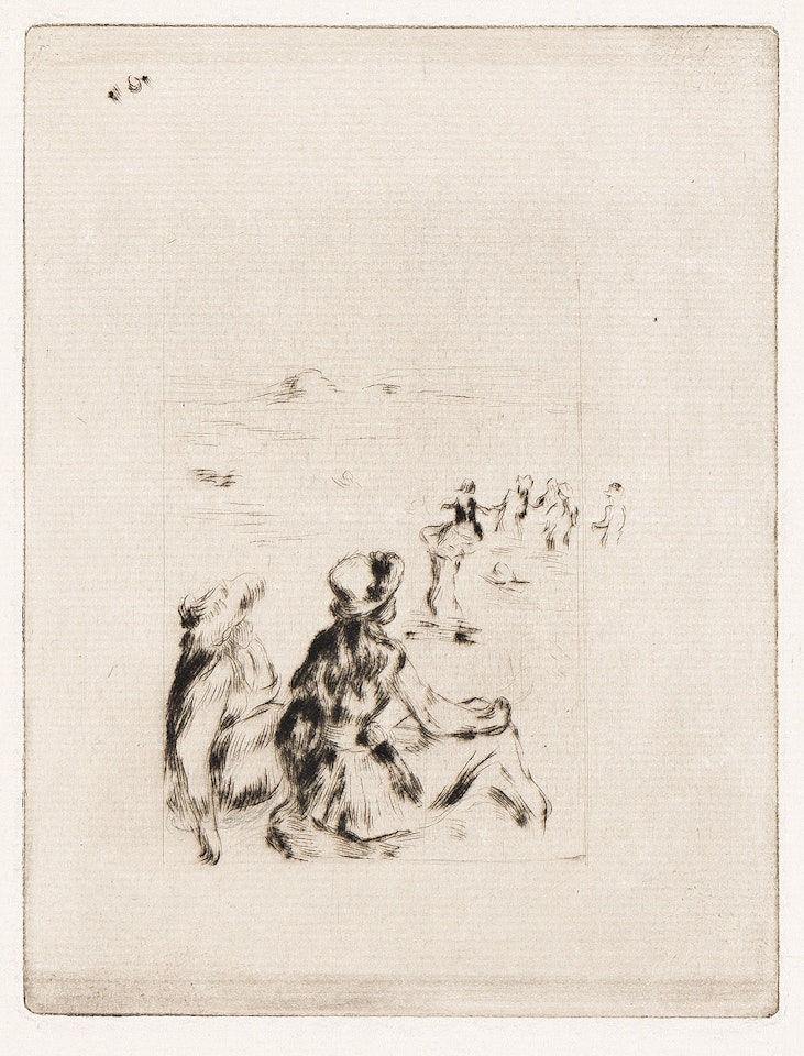 Sur la Plage, à Berneval. by Pierre-Auguste Renoir
