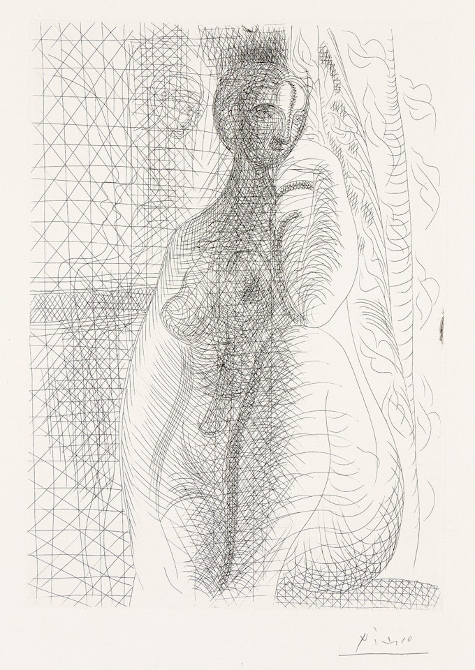 Femme nue à la Jambe pliée. by Pablo Picasso