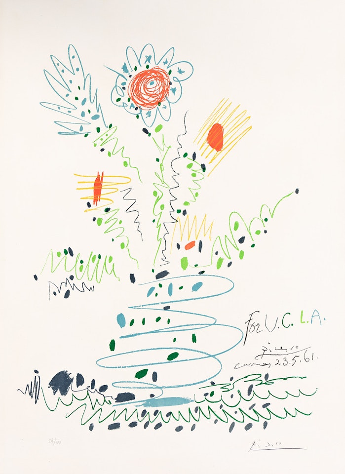 Fleurs (for U.C.L.A.). by Pablo Picasso