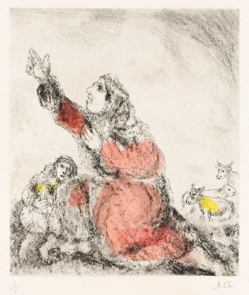 Anne invoque l"Eternel . by Marc Chagall