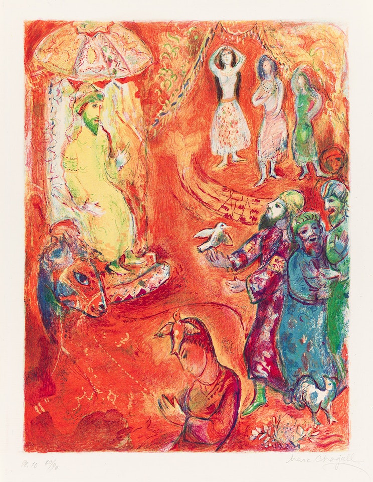 Now the king loved science and geometry... by Marc Chagall
