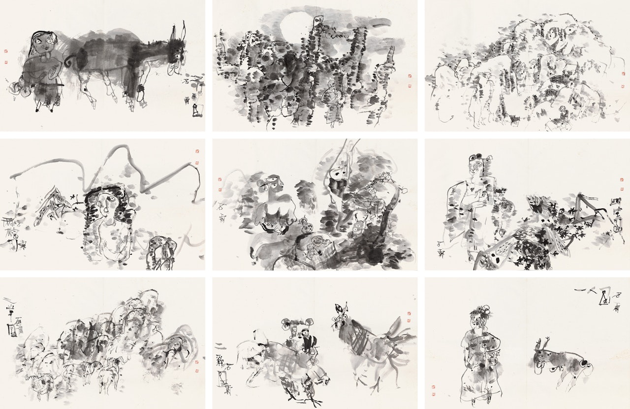 ALBUM OF NINE LEAVES by Shi Hu