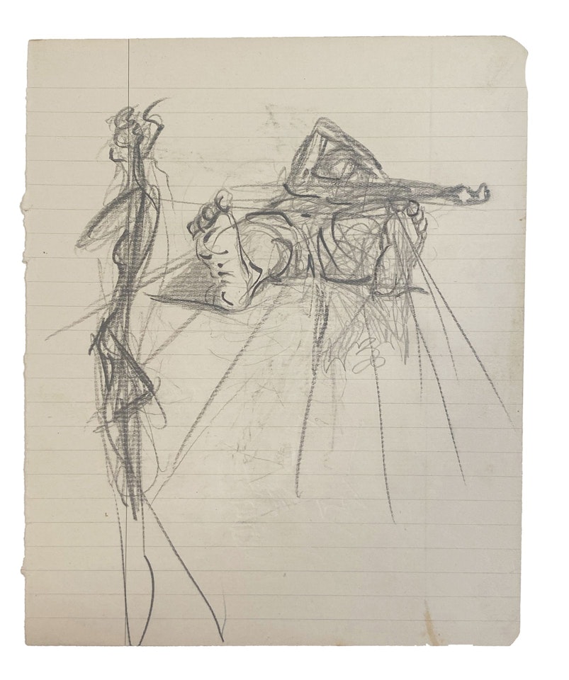 Personnage allongé et profil by Salvador Dali