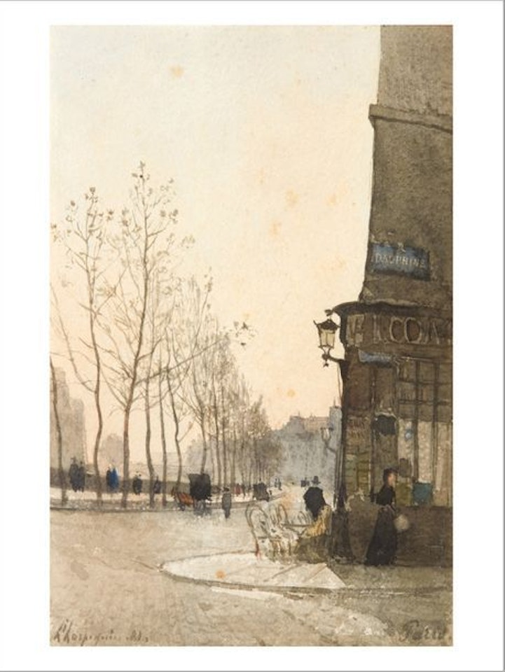 Paris, rue Dauphine by Henri Harpignies