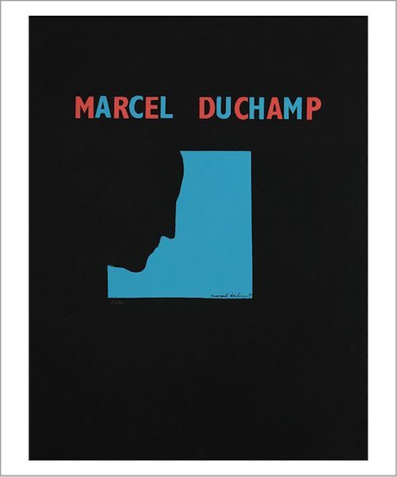 Self-portrait in profile by Marcel Duchamp