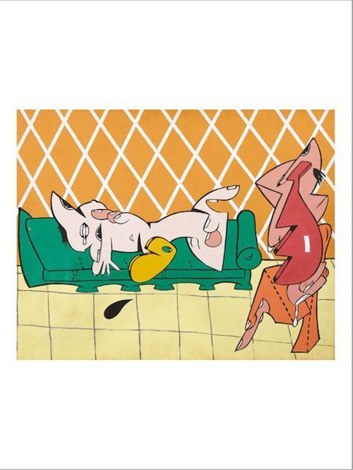Il divano “Da Picasso” by Valerio Adami