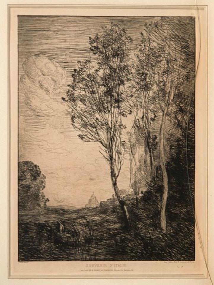 Souvenir d"italie by Jean Baptiste Camille Corot