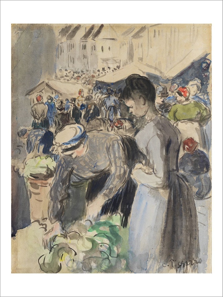 Le Marché à Pontoise by Camille Pissarro