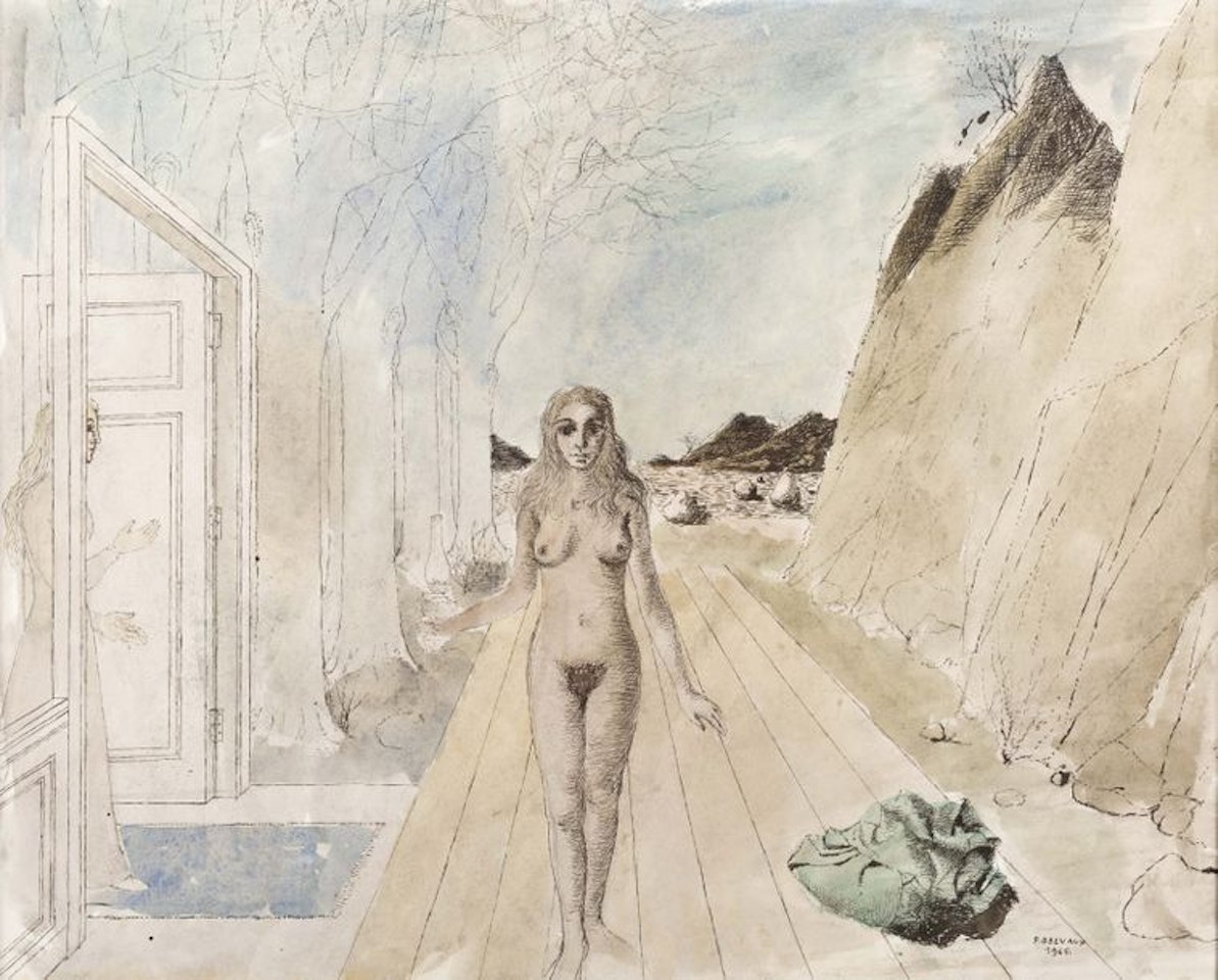 Study for the painting “The Return” by Paul Delvaux