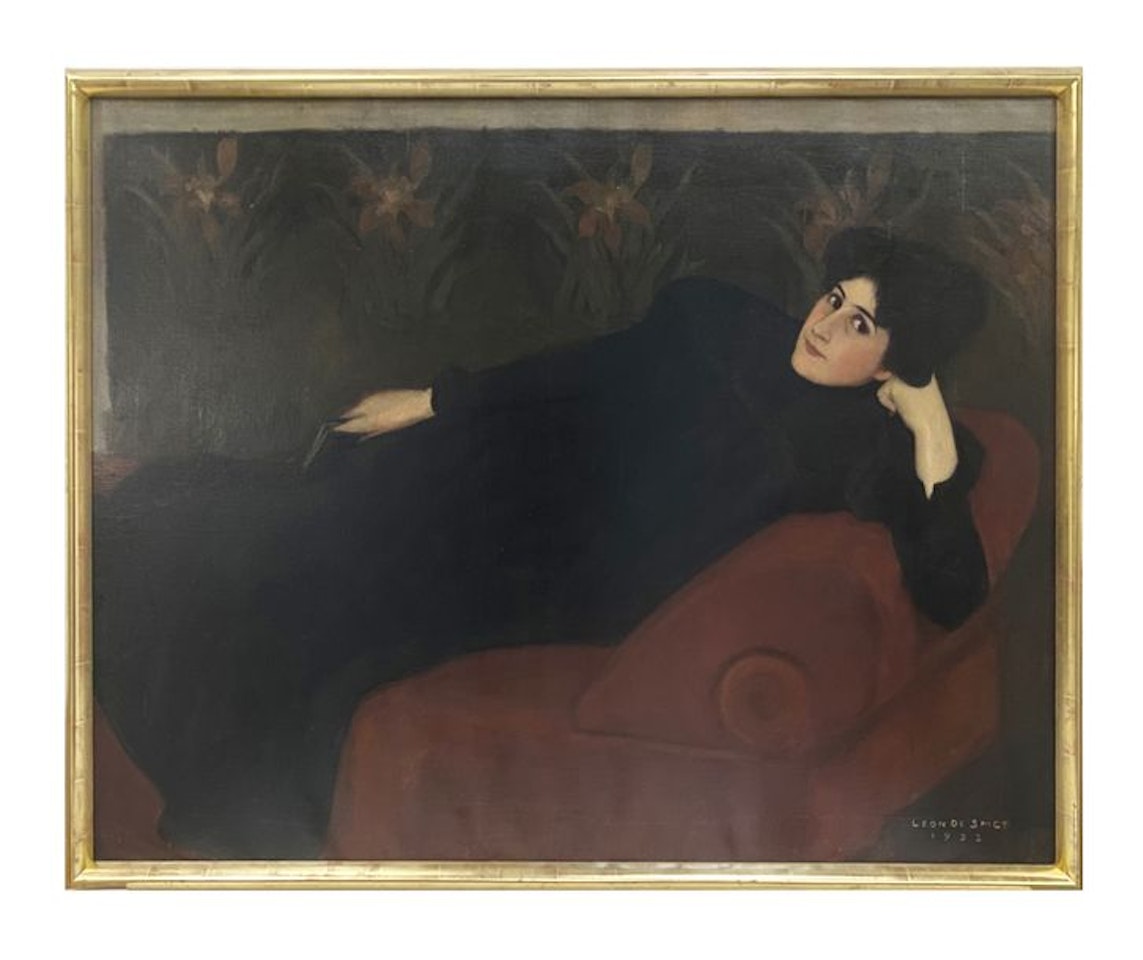 Reclining woman by Leon de Smet