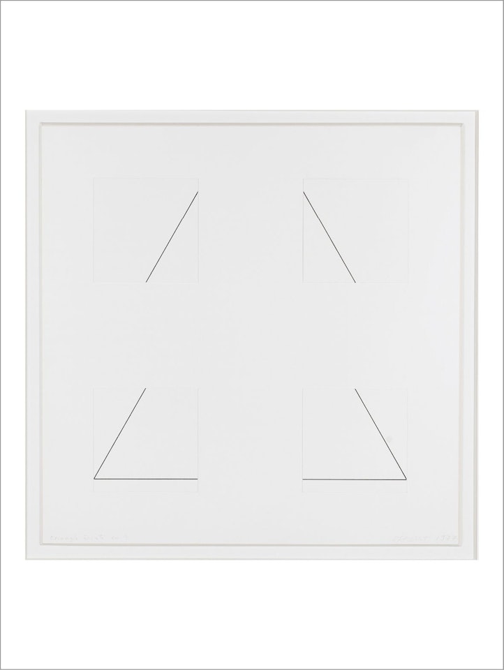 Triangle éclaté en 4 by Francois Morellet