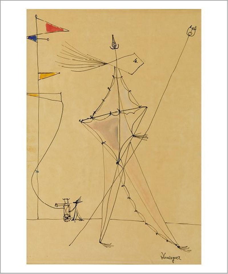 Character in hat by Oscar Dominguez