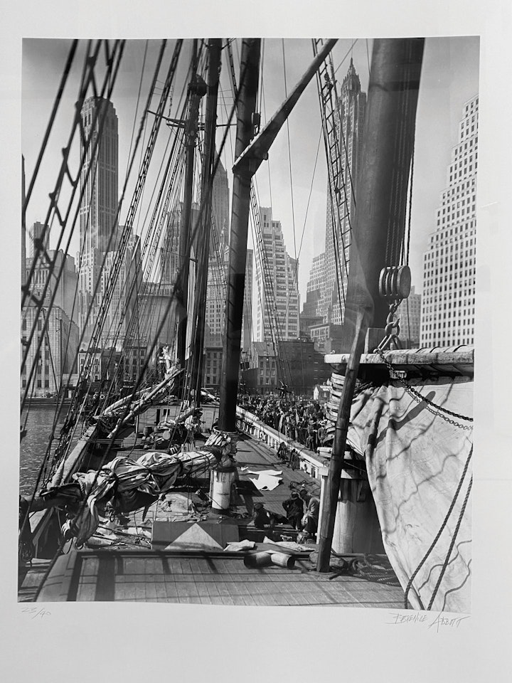 Theoline, Pier 11, East River, NY by Berenice Abbott