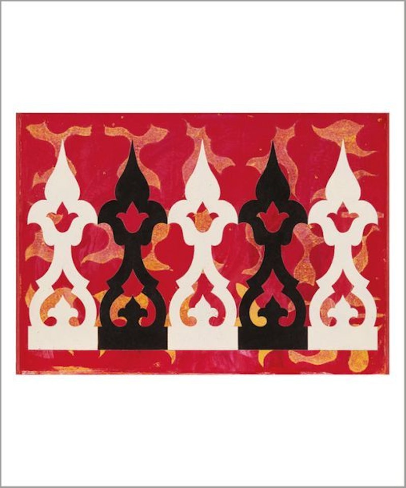 Red, Black, Yellow, White by Philip Taaffe