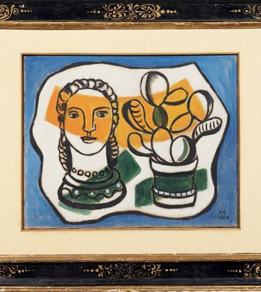 Statuette of woman and plant by Fernand Leger