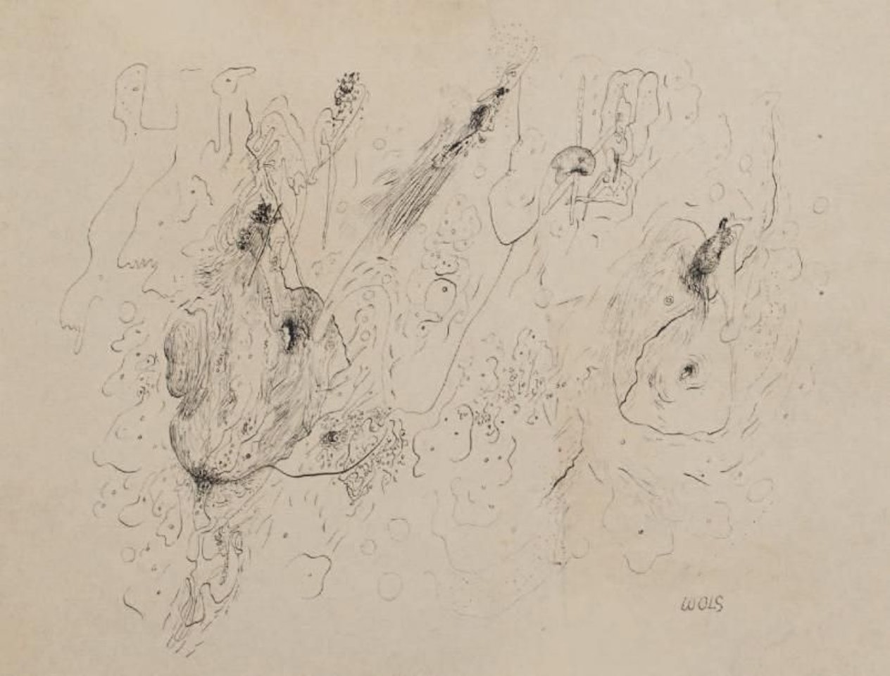 The bird flies away by Wols (Alfred Otto Wolfgang Schulze)