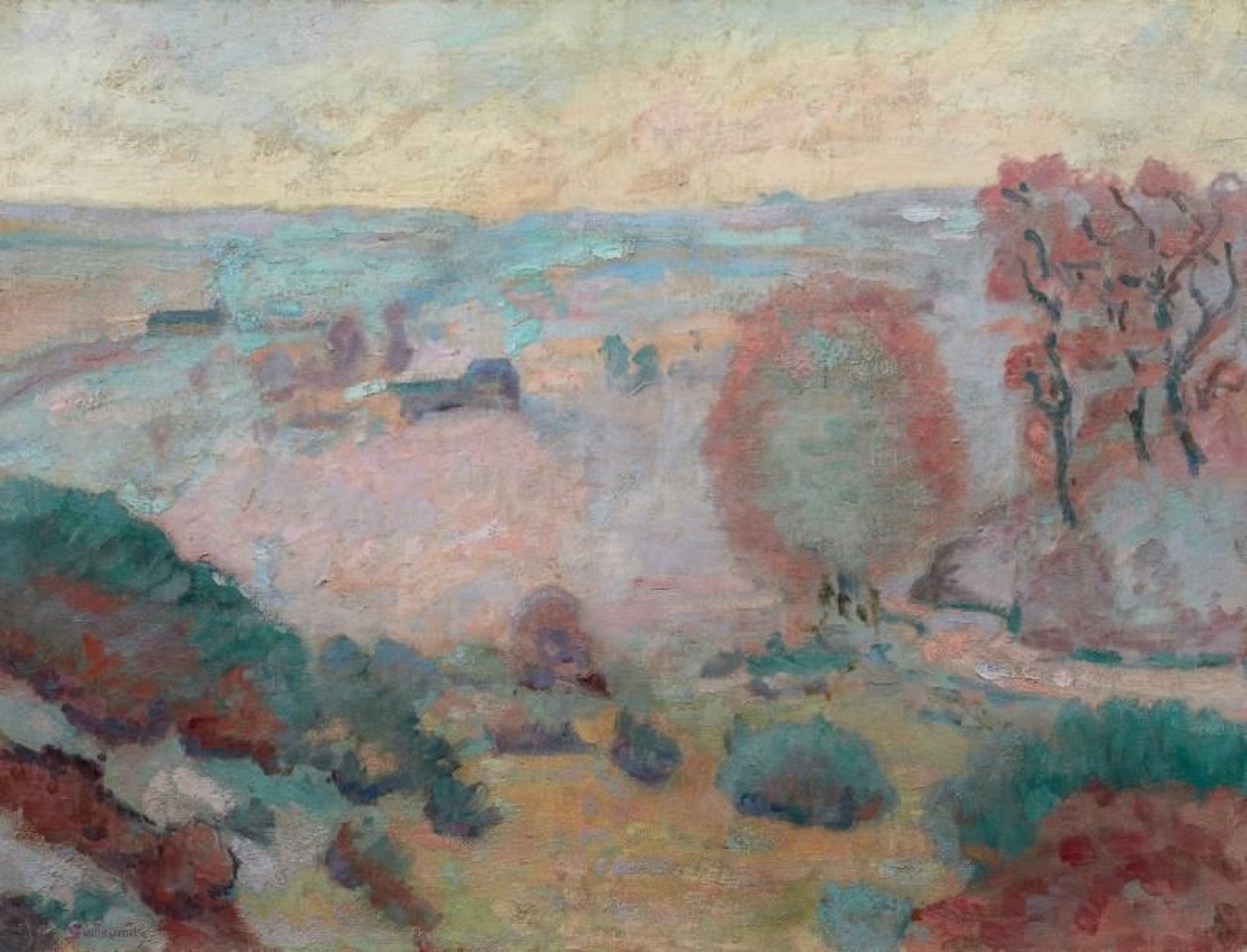 The coast facing the Charraud bridge by Armand Guillaumin