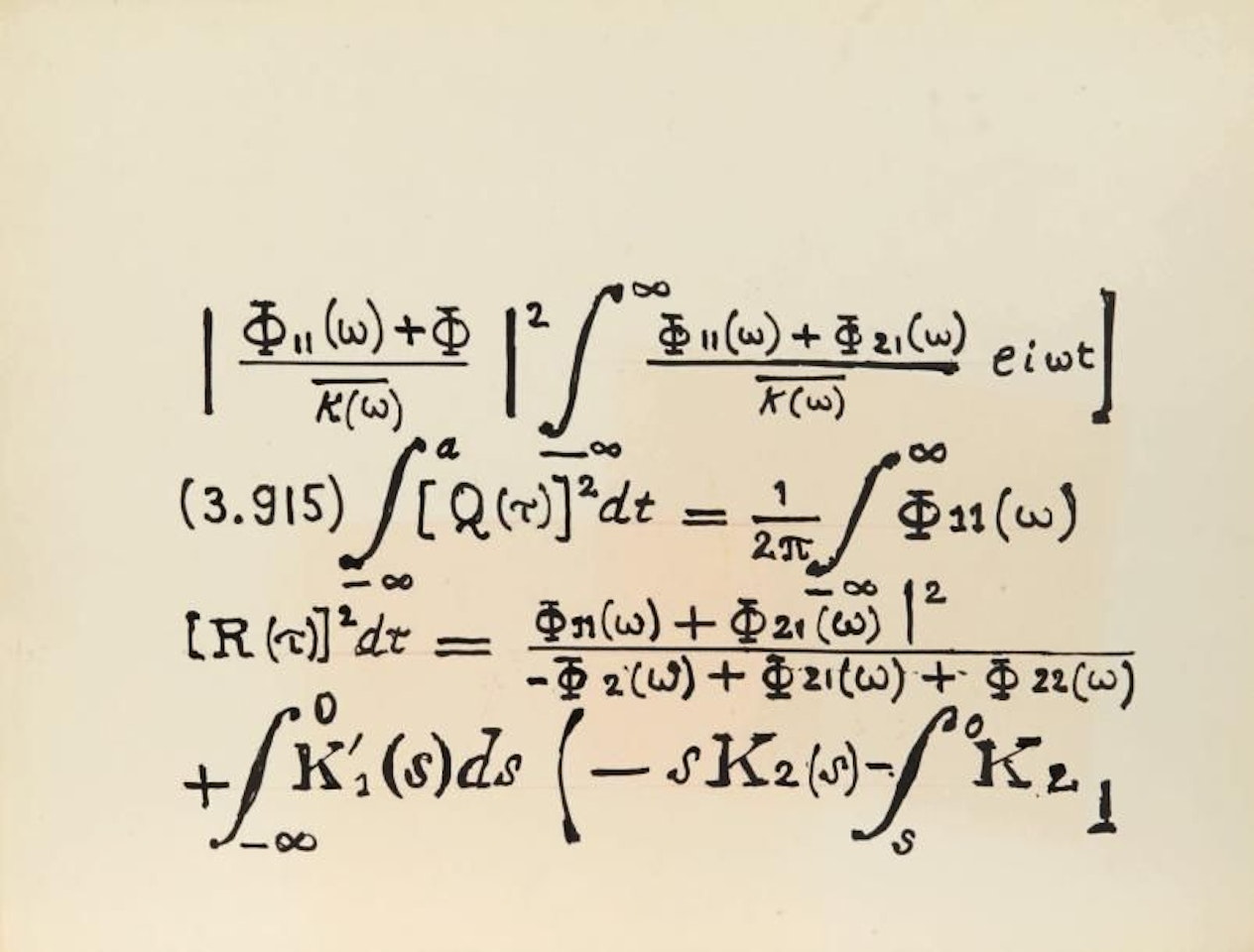 Mathematical formula by Georges Mathieu
