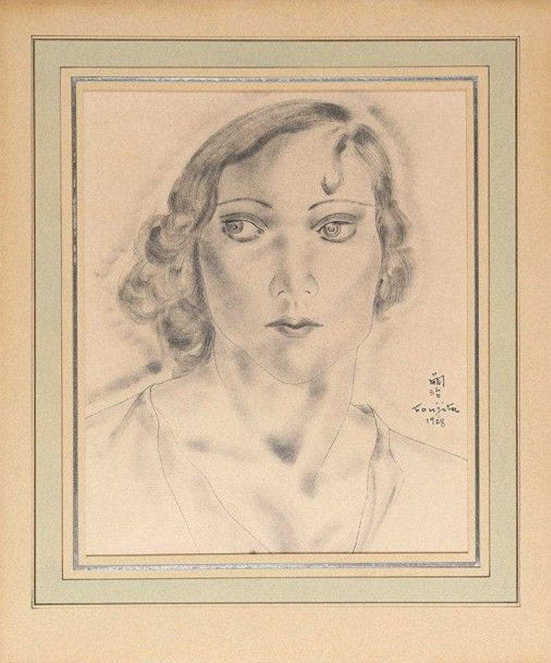 Portrait of a young woman by Leonard Tsuguharu Foujita