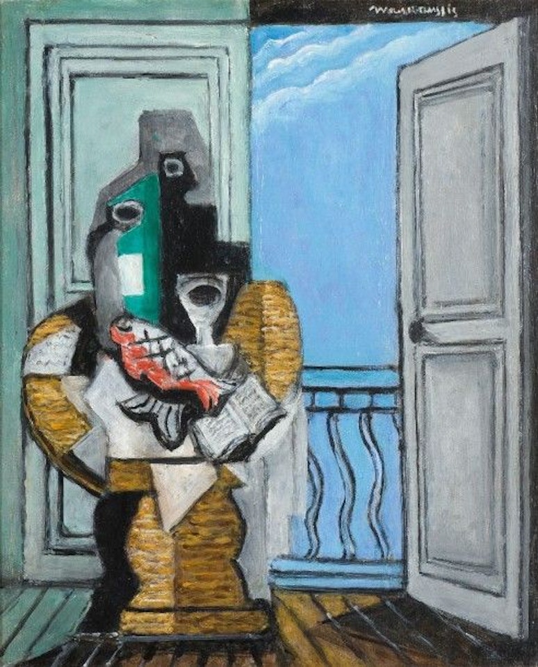 Still life at the window by Louis Marcoussis